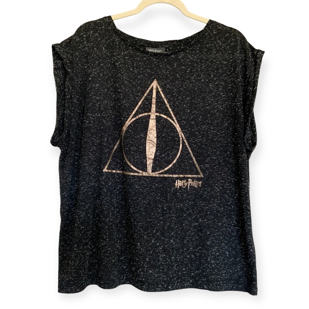 Women’s Harry Potter Dark Gray Stretch Top Short Sleeve T-shirt size 18